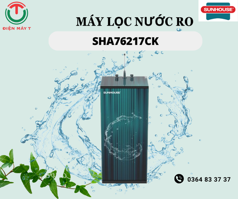 Máy lọc nước nóng nguội RO Sunhouse 9 lõi SHA76217CK