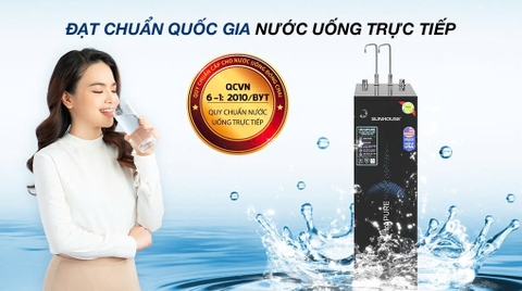 Máy lọc nước RO nóng nguội lạnh Sunhouse UltraPURE SHA76622KL 10 lõi