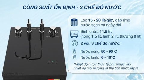 Máy lọc nước RO nóng nguội lạnh Sunhouse UltraPURE SHA76622KL 10 lõi