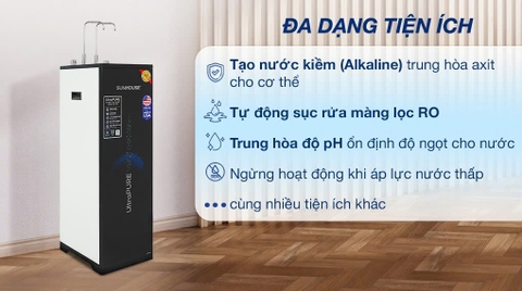 Máy lọc nước RO nóng nguội lạnh Sunhouse UltraPURE SHA76622KL 10 lõi
