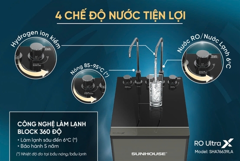 MÁY LỌC NƯỚC ION KIỀM HYDROGEN UltraX SUNHOUSE SHA76639LA