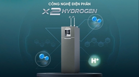 Máy lọc nước RO nóng nguội lạnh Hydrogen Sunhouse UltraX SHA76658SH - 11 lõi