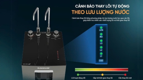 Máy lọc nước RO nóng nguội lạnh Hydrogen Sunhouse UltraX SHA76668SH - 11 lõi