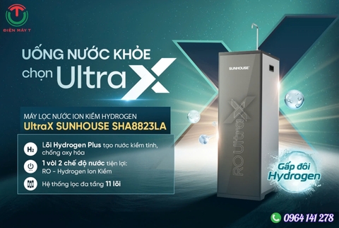 MÁY LỌC NƯỚC ION KIỀM HYDROGEN UltraX SUNHOUSE SHA8823LA