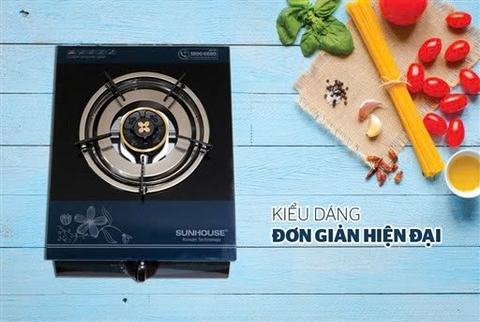 Bếp gas dương đơn kính họng thường SUNHOUSE SHB212KT