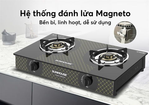 BẾP GAS DƯƠNG KÍNH SUNHOUSE SHB3224