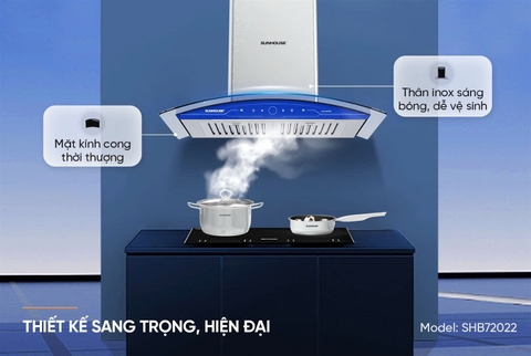 Máy hút mùi kính cong Sunhouse SHB72022