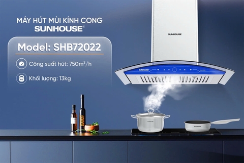 Máy hút mùi kính cong Sunhouse SHB72022