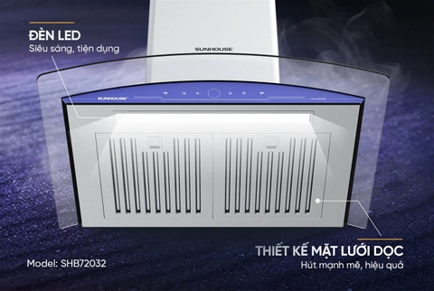 Máy hút mùi kính cong Sunhouse SHB72032