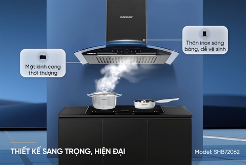 MÁY HÚT MÙI KÍNH CONG SUNHOUSE SHB72062