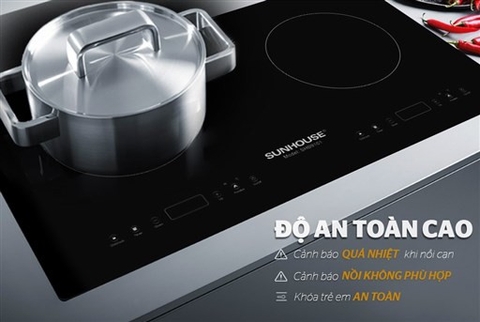 Bếp từ đôi lắp âm Sunhouse SHB9101