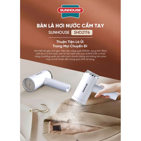 Bàn ủi hơi nước cầm tay Sunhouse SHD2176 1000W