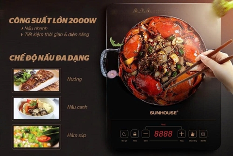 BẾP HỒNG NGOẠI CẢM ỨNG SUNHOUSE SHD6015