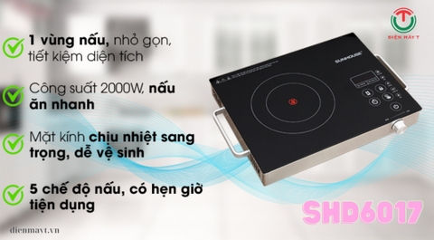 BẾP HỒNG NGOẠI ĐƠN SUNHOUSE SHD6017