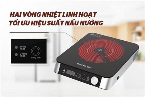 BẾP HỒNG NGOẠI HAI VÒNG NHIỆT SUNHOUSE SHD6024