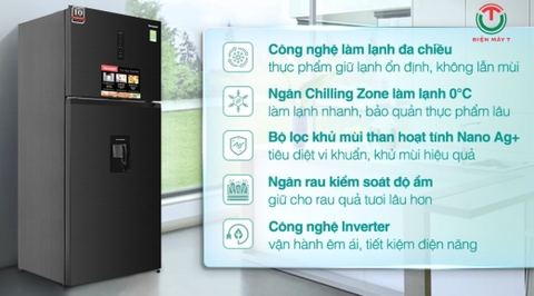 Tủ lạnh Sharp Inverter 417 lít SJ-X417WD-DG