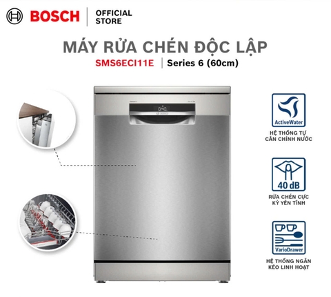 Máy rửa chén độc lập Bosch SMS6ECI11E