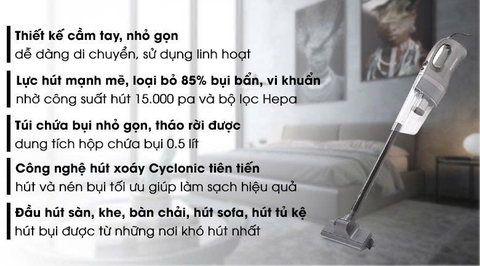 Máy hút bụi cầm tay Shimono SVC1017