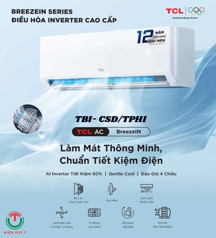 Máy lạnh TCL Inverter 1HP TBI-10CSD/TPHI