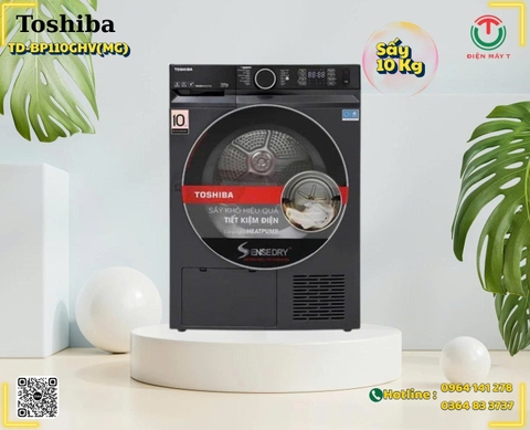 Máy sấy bơm nhiệt Inverter Toshiba 10 kg TD-BP110GHV(MG)