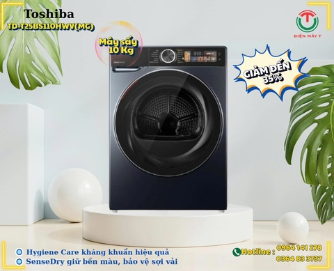 Máy sấy bơm nhiệt Toshiba 10 kg TD-T25BS110HWV(MG)