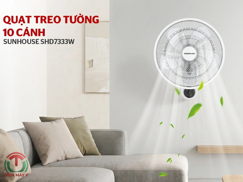 Quạt treo tường 10 cánh Sunhouse SHD7333W
