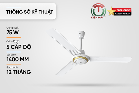 QUẠT TRẦN 3 CÁNH SUNHOUSE SHD7659