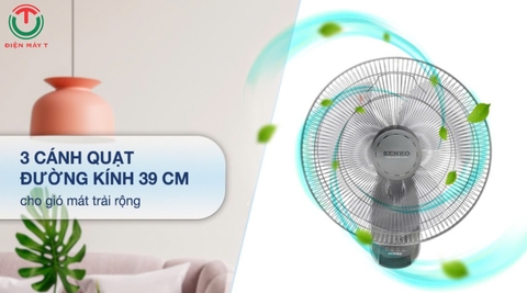 Quạt treo tường Senko 47W 3 cánh TR1628