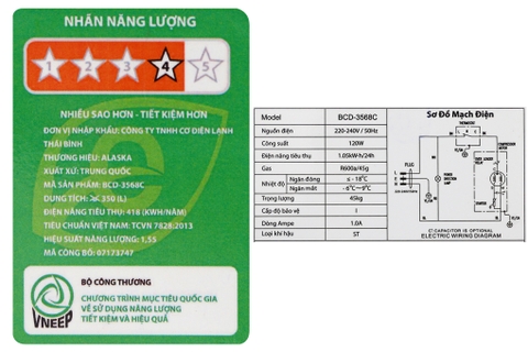 Tủ đông Alaska 208 lít BCD-3568C