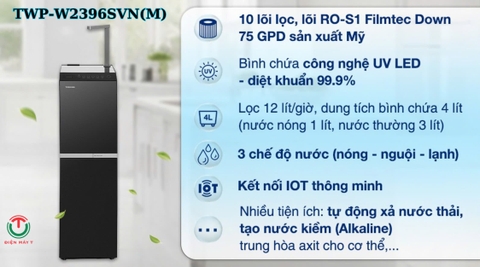 Máy lọc nước RO nóng nguội lạnh Toshiba TWP-W2396SVN(M) 10 lõi