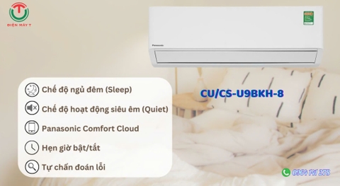 Máy lạnh Panasonic Inverter 1 HP CU/CS-U9BKH-8