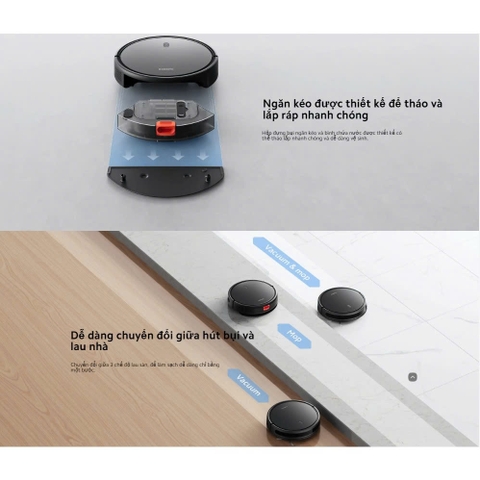 Robot hút bụi, lau sàn Xiaomi Vacuum E10C EU - Hàng chính hãng