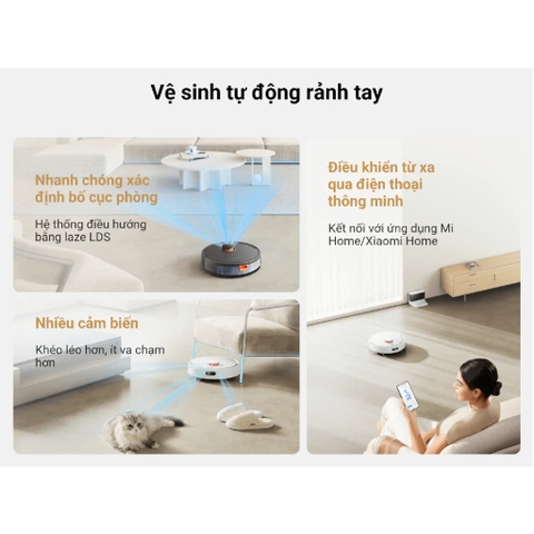 Robot hút bụi lau nhà Xiaomi Robot Vacuum S20 EU  - Hàng chính hãng ( BHR8629EU ) [2024]