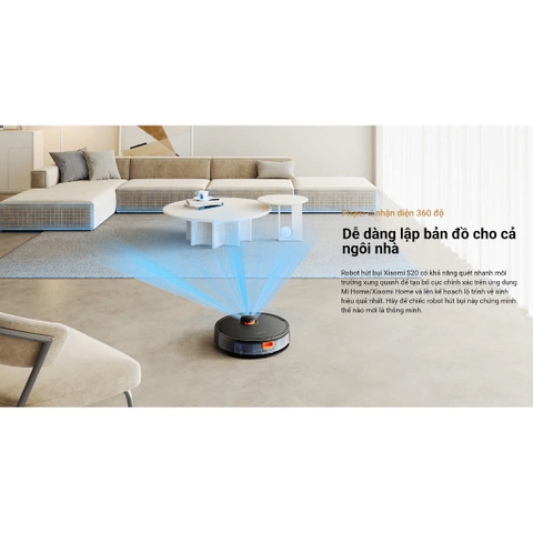 Robot hút bụi lau nhà Xiaomi Robot Vacuum S20 EU  - Hàng chính hãng ( BHR8629EU ) [2024]