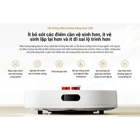 Robot hút bụi lau nhà Xiaomi Robot Vacuum S20 EU  - Hàng chính hãng ( BHR8629EU ) [2024]