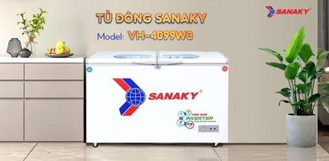 TỦ ĐÔNG MÁT SANAKY INVERTER 280 LÍT VH-4099W3 ĐỒNG (R600A)