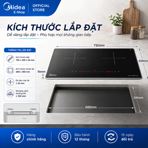Bếp Từ Đôi Midea MC-ID4083