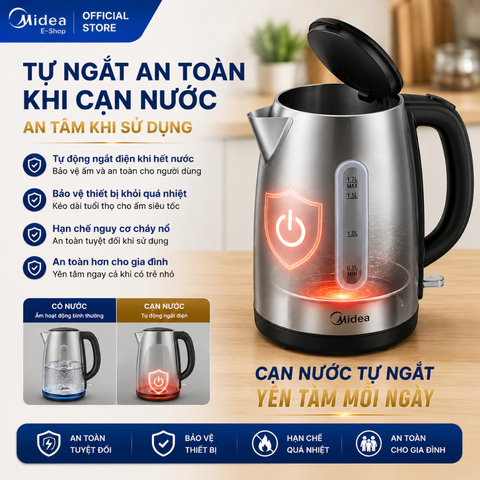 Ấm đun siêu tốc Midea MK-17SA2 - 1.7 lít