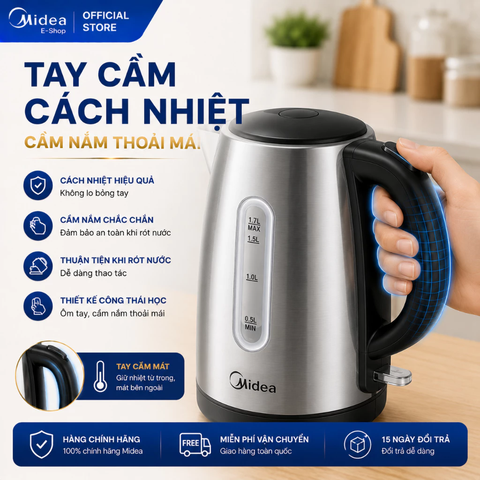 Ấm đun siêu tốc Midea MK-17SA2 - 1.7 lít