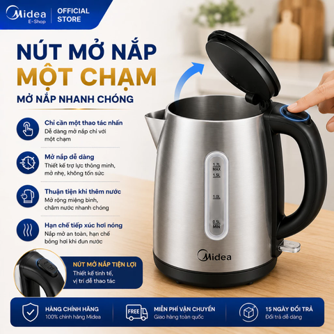 Ấm đun siêu tốc Midea MK-17SA2 - 1.7 lít