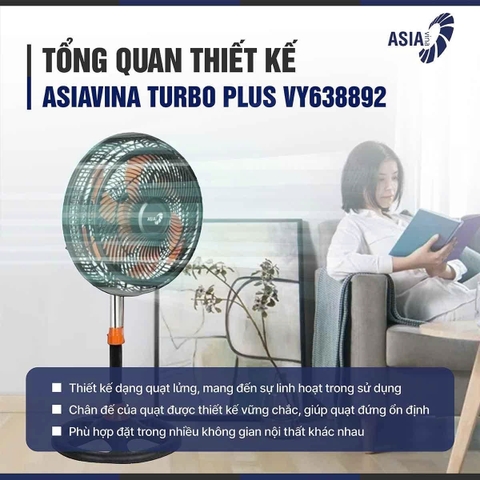 Quạt lửng ASIAVINA Turbo Plus VY638892