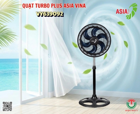 Quạt đứng ASIAVINA Turbo Plus VY639092 Đen