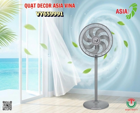 Quạt Đứng ASIA VINA TURBO DECOR VY659991 Xám