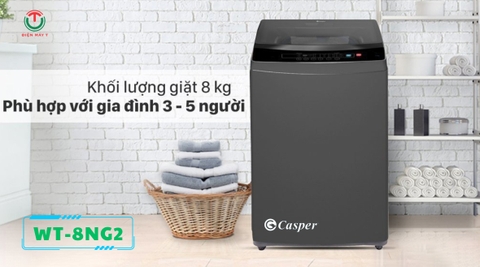 Máy giặt cửa trên Casper 8 kg EcoWash WT-8NG2