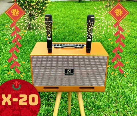 Loa Karaoke Xách Tay Nanomax X-20 Bass Đôi 20cm 450w