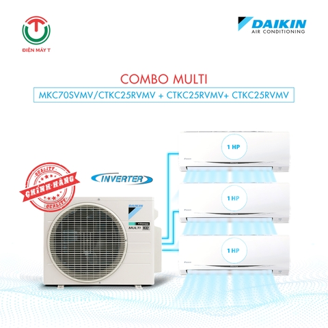Điều hòa Daikin Multi-S MKC70SVMV/1.0HP + 1.0HP + 1.0HP