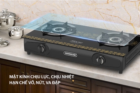 BẾP GAS DƯƠNG KÍNH SUNHOUSE MAMA MMB33022-V