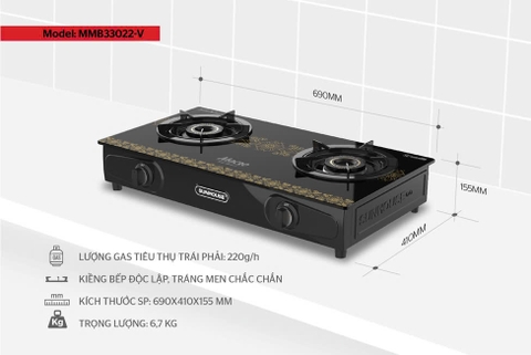 BẾP GAS DƯƠNG KÍNH SUNHOUSE MAMA MMB33022-V