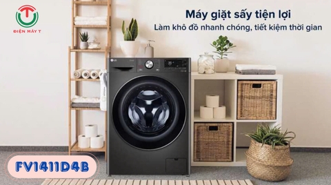 Máy giặt sấy LG Inverter giặt 11 kg - sấy 7 kg FV1411D4B