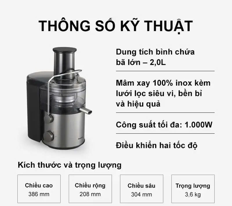 Máy ép trái cây/xay sinh tố Panasonic MJ.CB800SRA